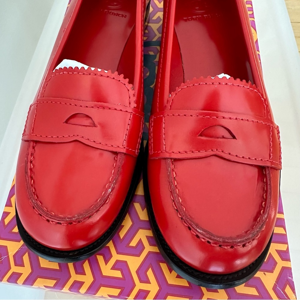 New! Tory Burch Red Loafers - Picture 6 of 17